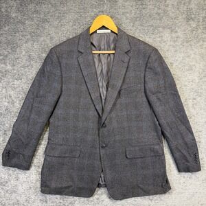Joseph Abboud Heritage Wool Blazer Gray Plaid 44 Short